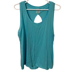 Calia athletic tank top in light blue with wrap detail on the back size XL